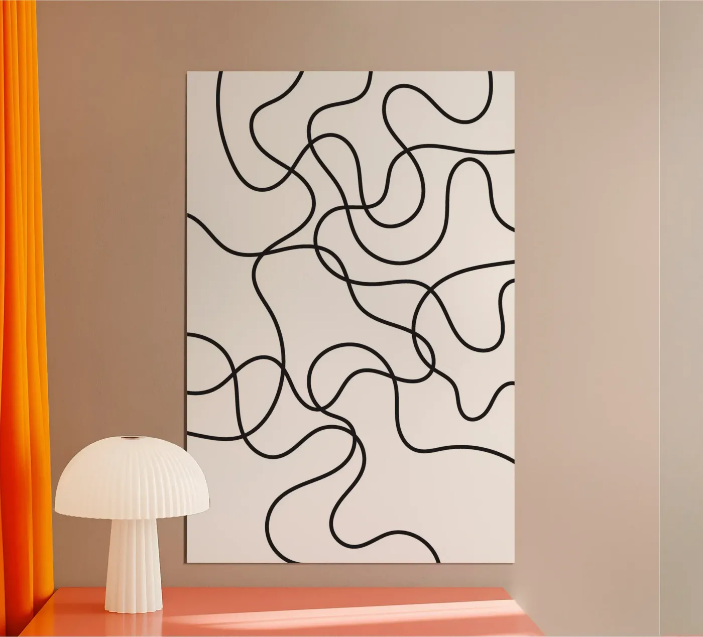 Line Scribble Abstract poster van galihstudio