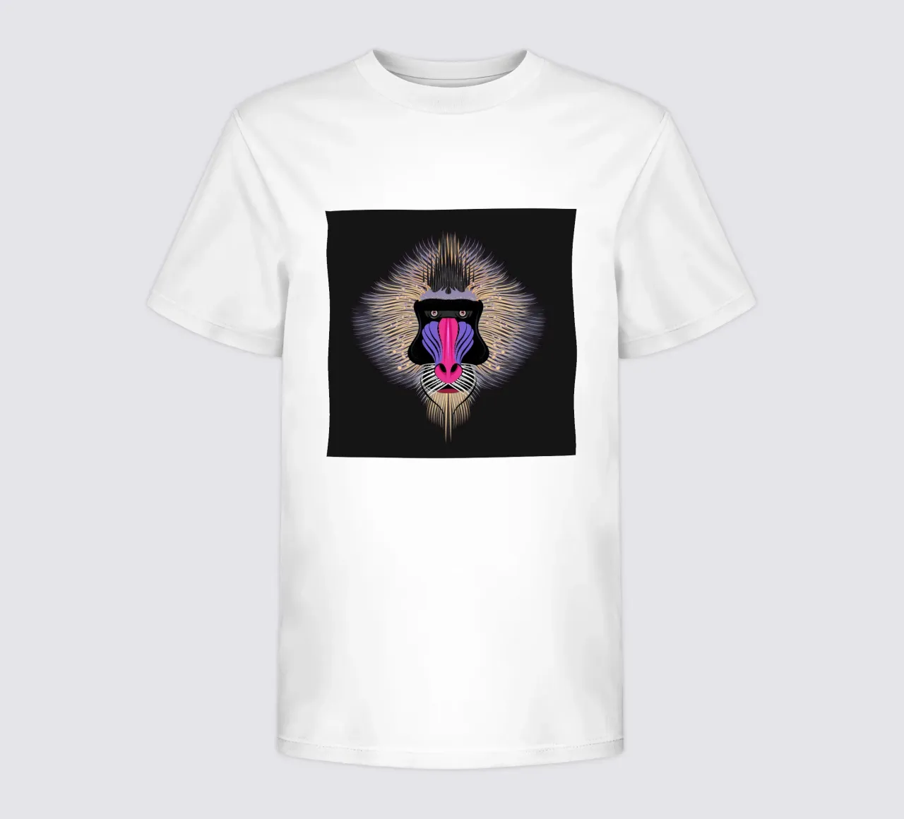 Pop Art Mandrill - Colourful monkey portrait kids t-shirt by NA/MO