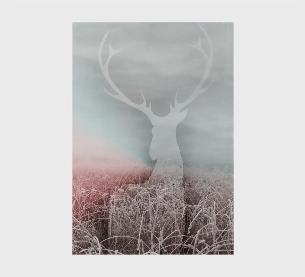 Ghost deer in a wintry landscape - Mystical nature notebook by NA/MO