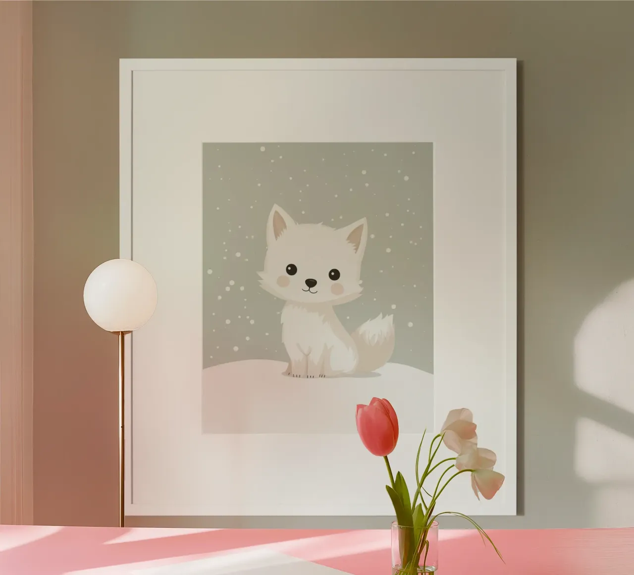 Grillige poolwolf poster van Happy Littles