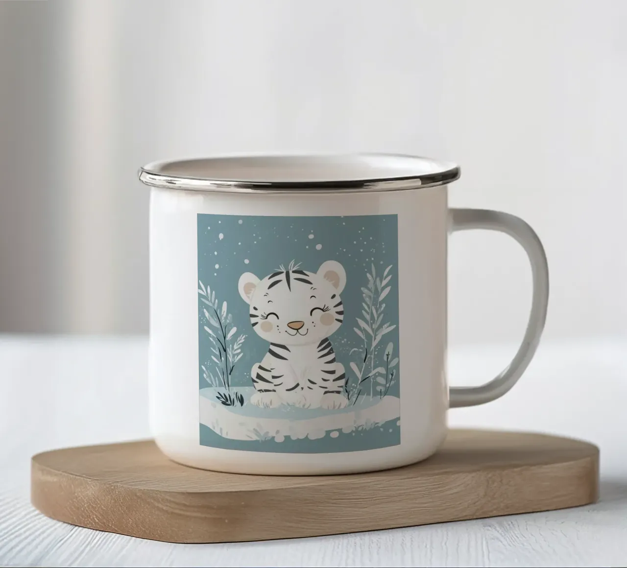 Tigre stravagante tazza in smalto da Happy Littles