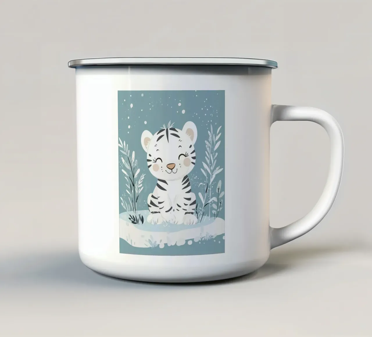 Tigre stravagante tazza in smalto da Happy Littles