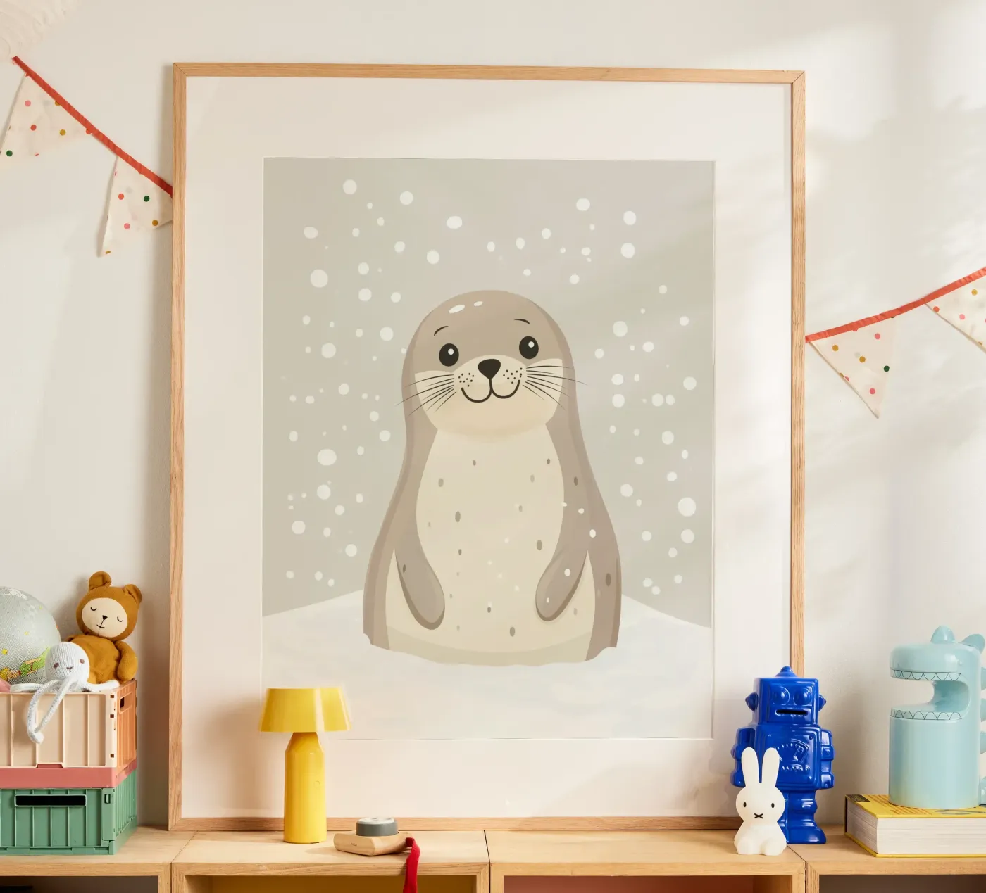 Grillige pelsrob poster van Happy Littles