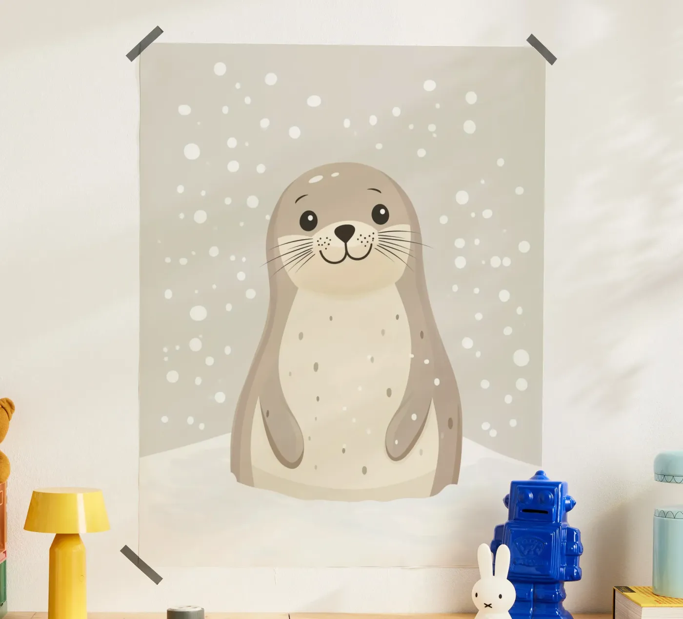 Grillige pelsrob poster van Happy Littles