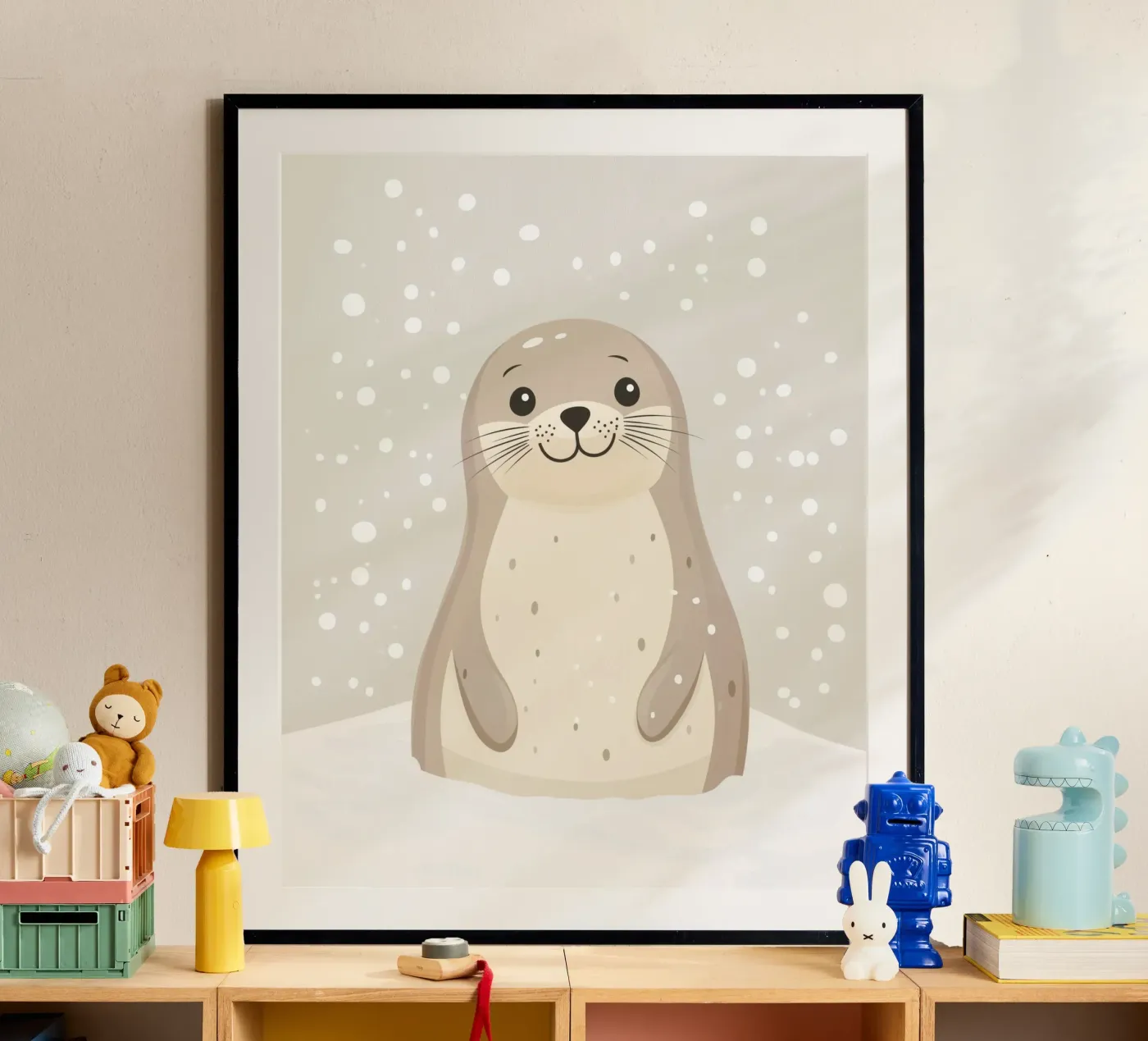 Grillige pelsrob poster van Happy Littles