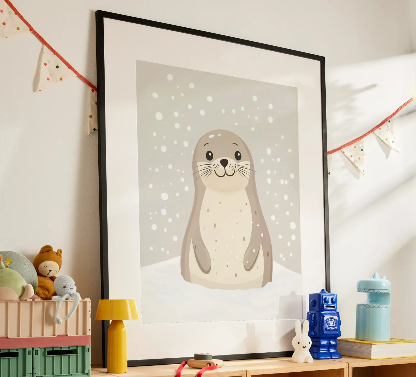 Grillige pelsrob poster van Happy Littles