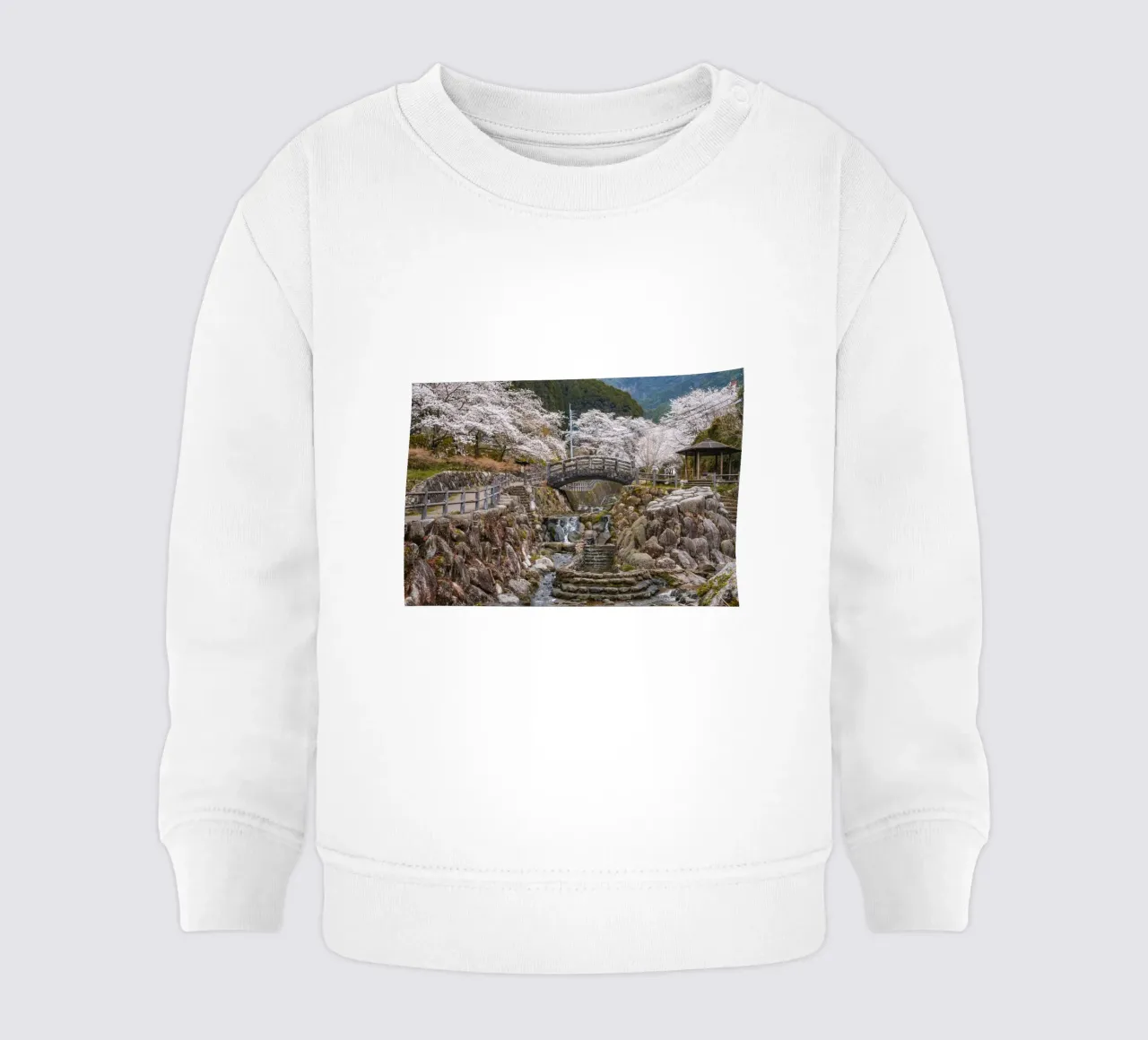 Cascate di ciliegi in fiore - Kyushu, Giappone felpa neonato da Marcel Bisig