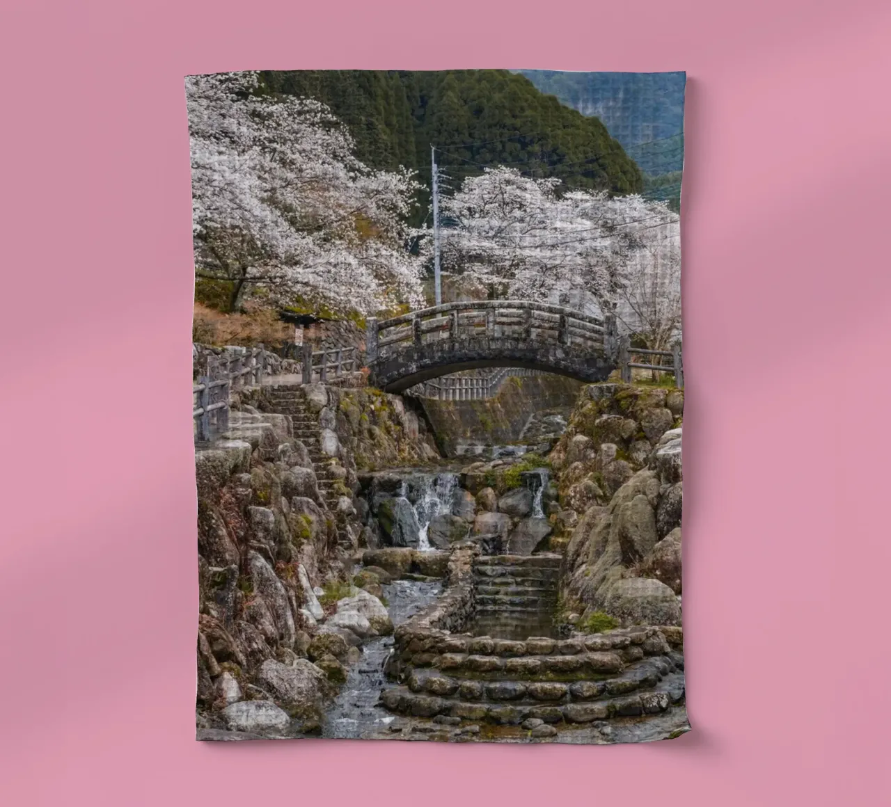 Cascate di ciliegi in fiore - Kyushu, Giappone canovaccio da cucina da Marcel Bisig