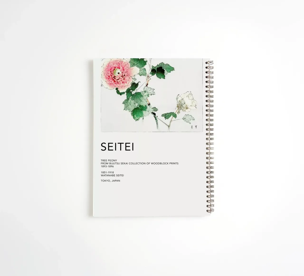 Seitei - Tree Peony spiral notebook by Vintage by JUNIQE