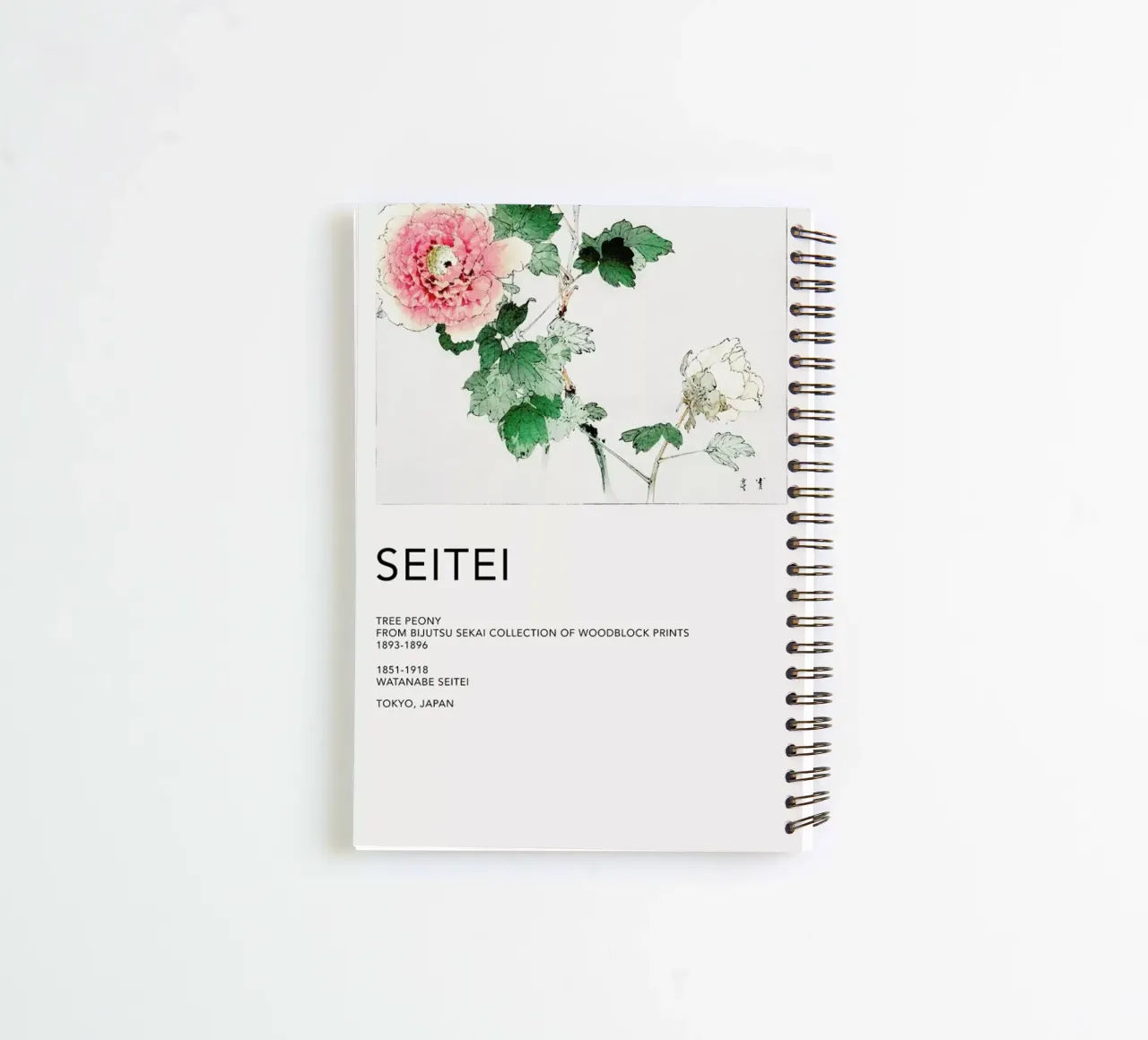 Seitei - Tree Peony spiral notebook by Vintage by JUNIQE