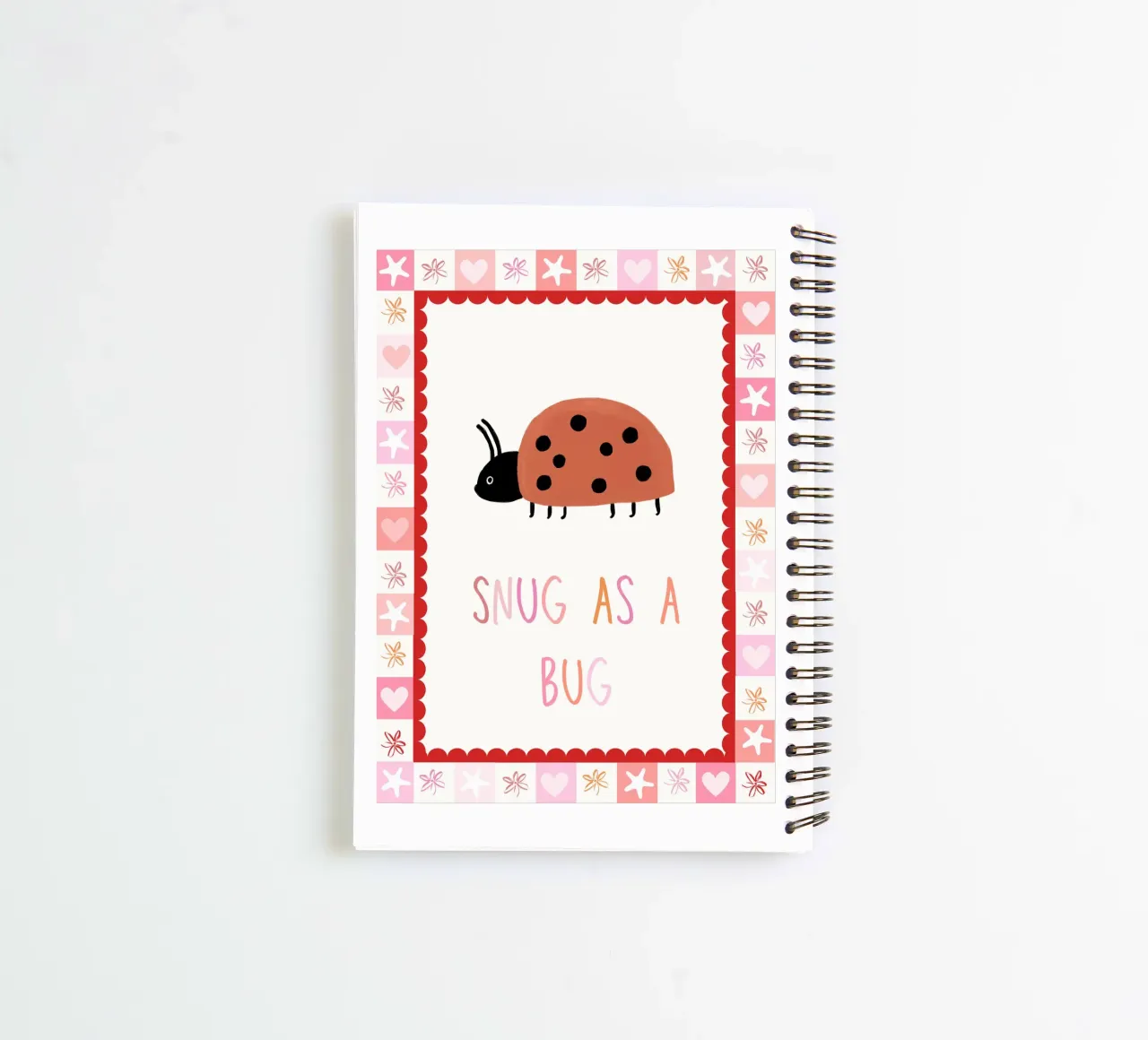 Snug as a bug, Ladybug Print, Nursery Wall Art spiral notebook by SunshinePrints