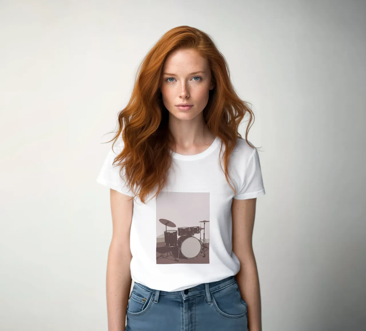 Drum Set women's fitted t-shirt by MUSIC EDITION