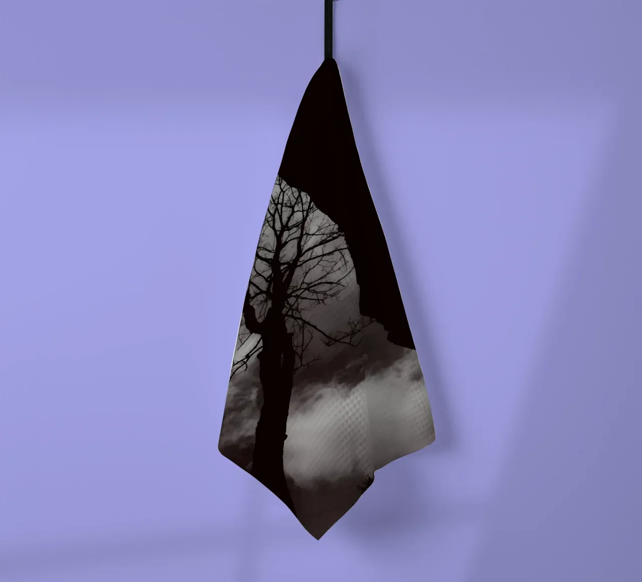 Albero nodoso in una silhouette drammatica canovaccio da cucina da NA/MO