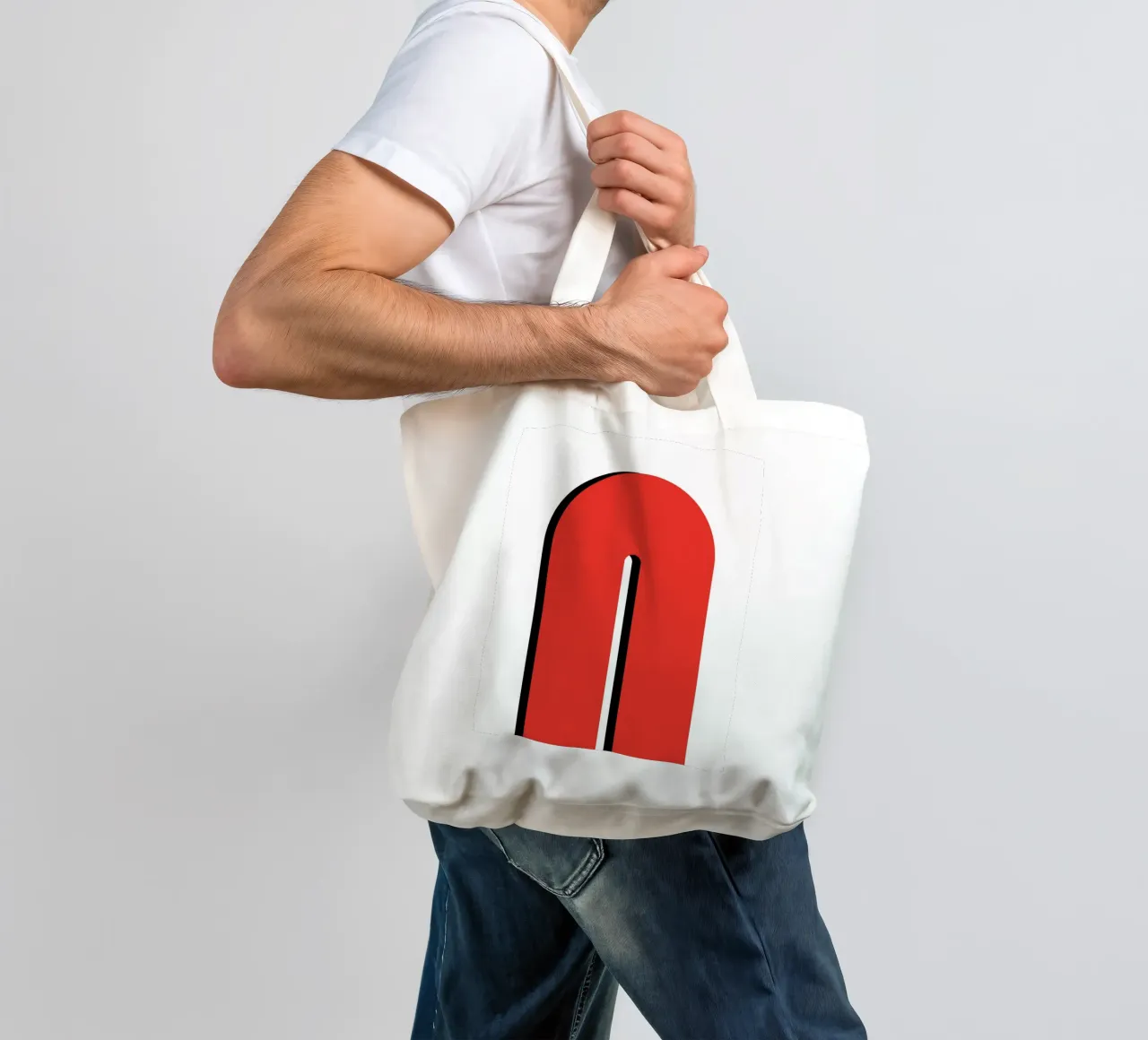 Red Curve borsa in juta da galihstudio