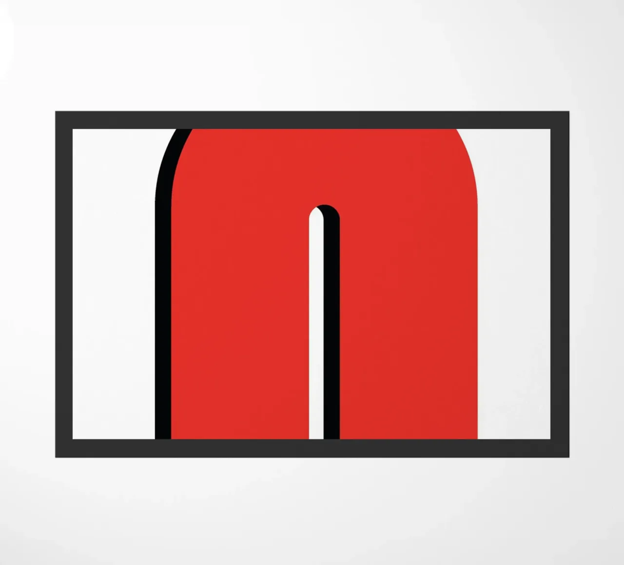 Red Curve deurmat van galihstudio