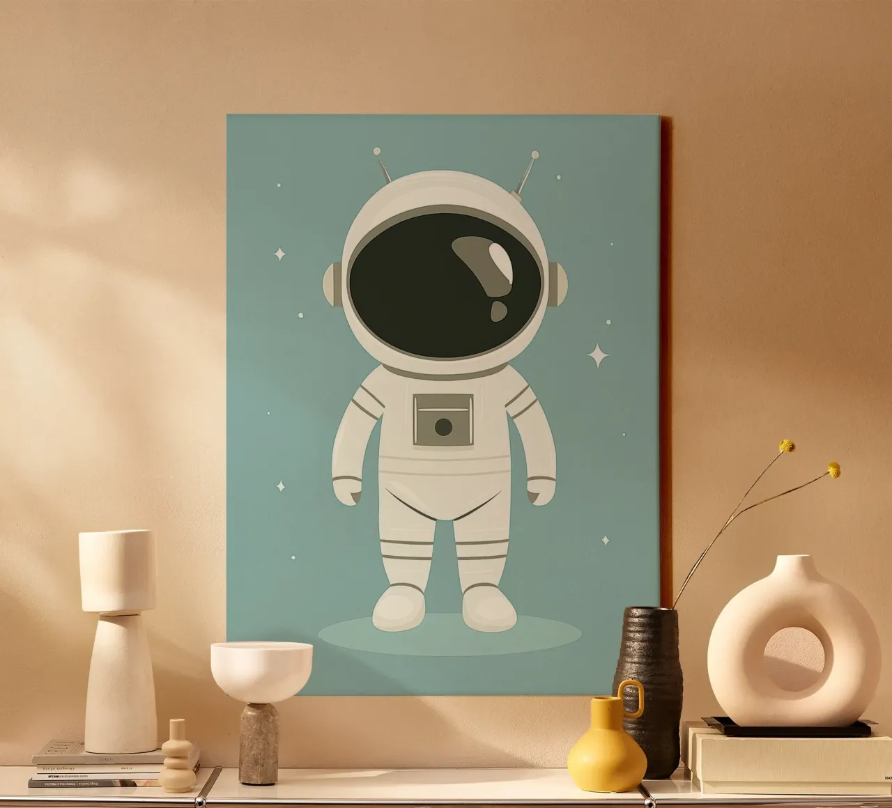Astronauta stravagante tela con Cornice a cassetta da Happy Littles