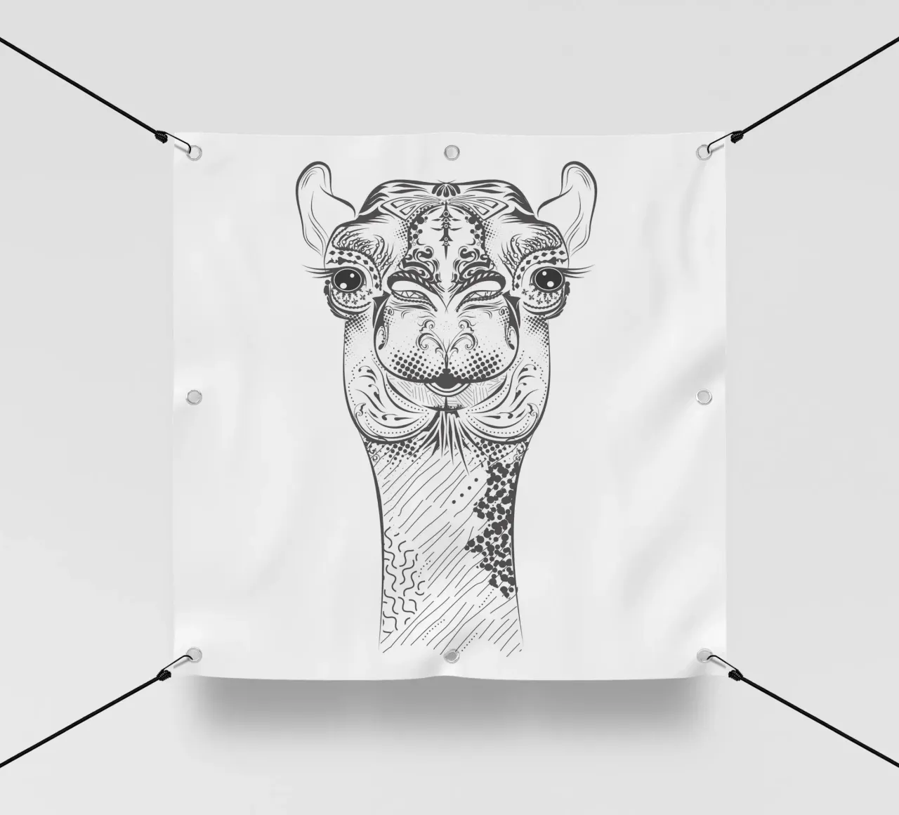 Smiling camel with ornate patterns pvc cover by NA/MO