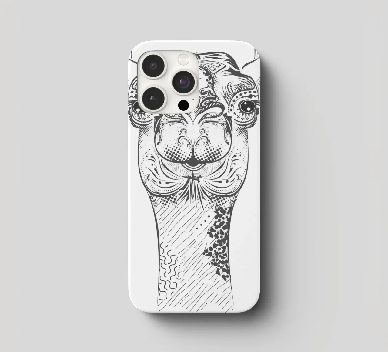 Smiling camel with ornate patterns iphone case by NA/MO