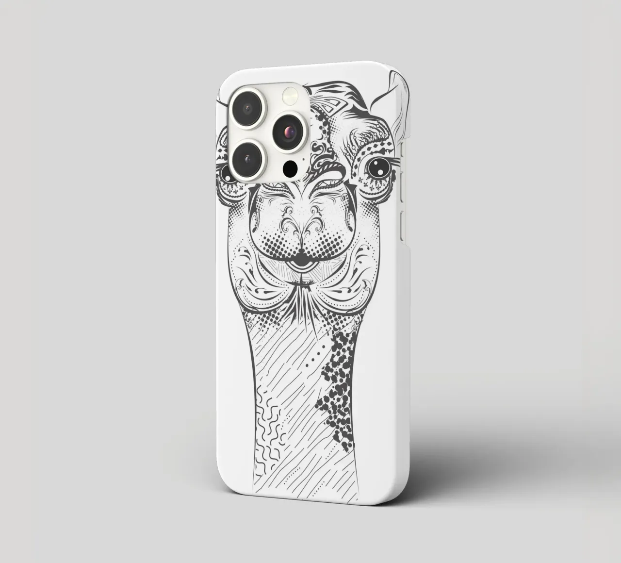 Smiling camel with ornate patterns iphone case by NA/MO