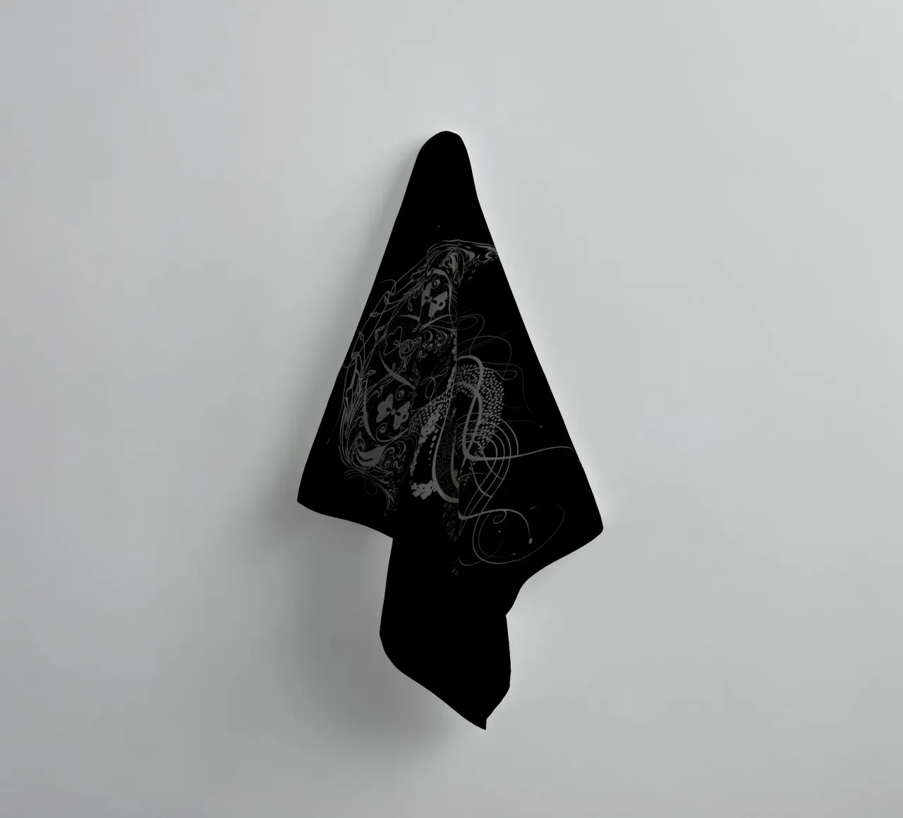 Ornamental jellyfish - elegance of depth towel by NA/MO