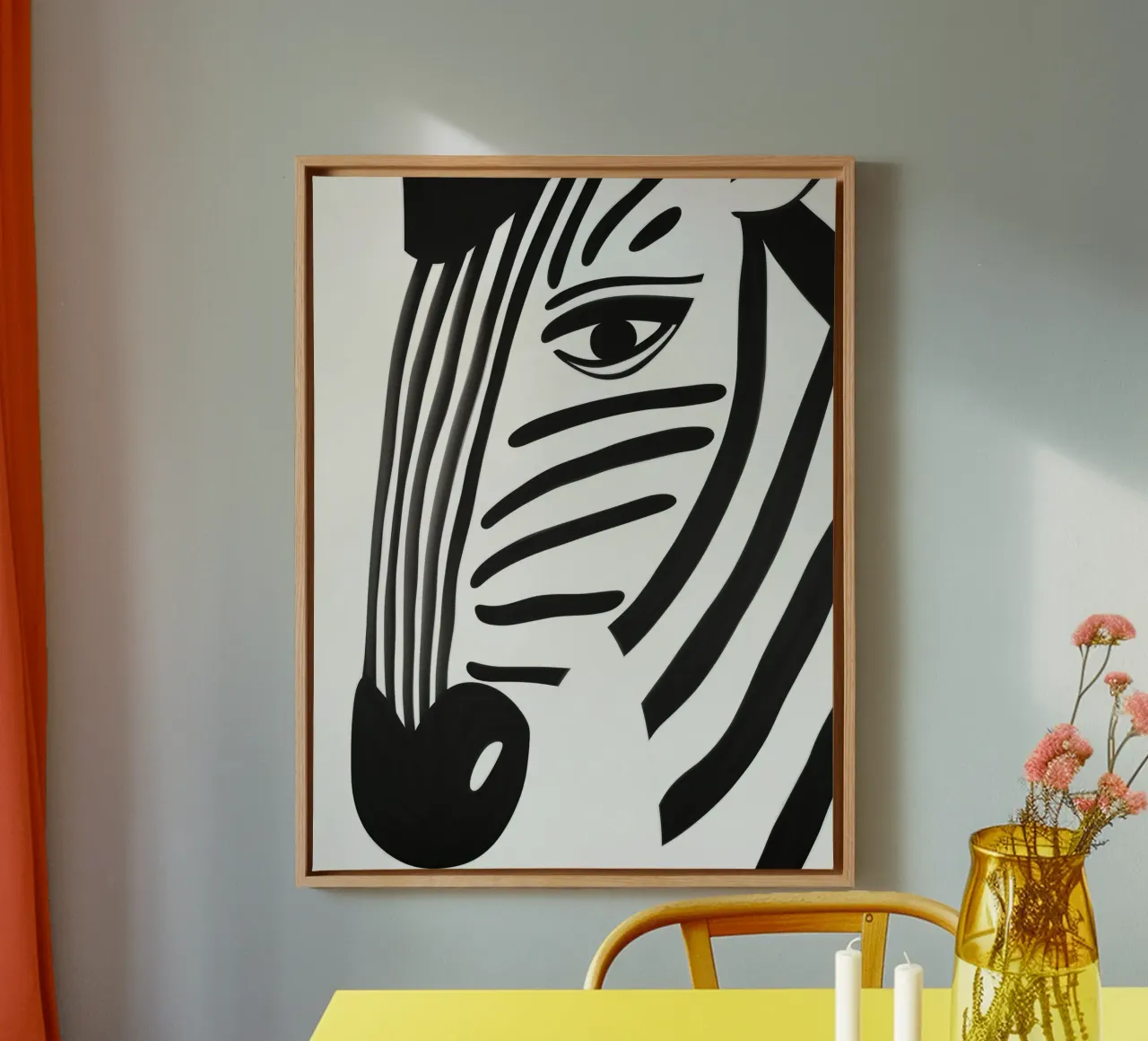 Strisce zebrate | Op art in bianco e nero tela da Autofocus