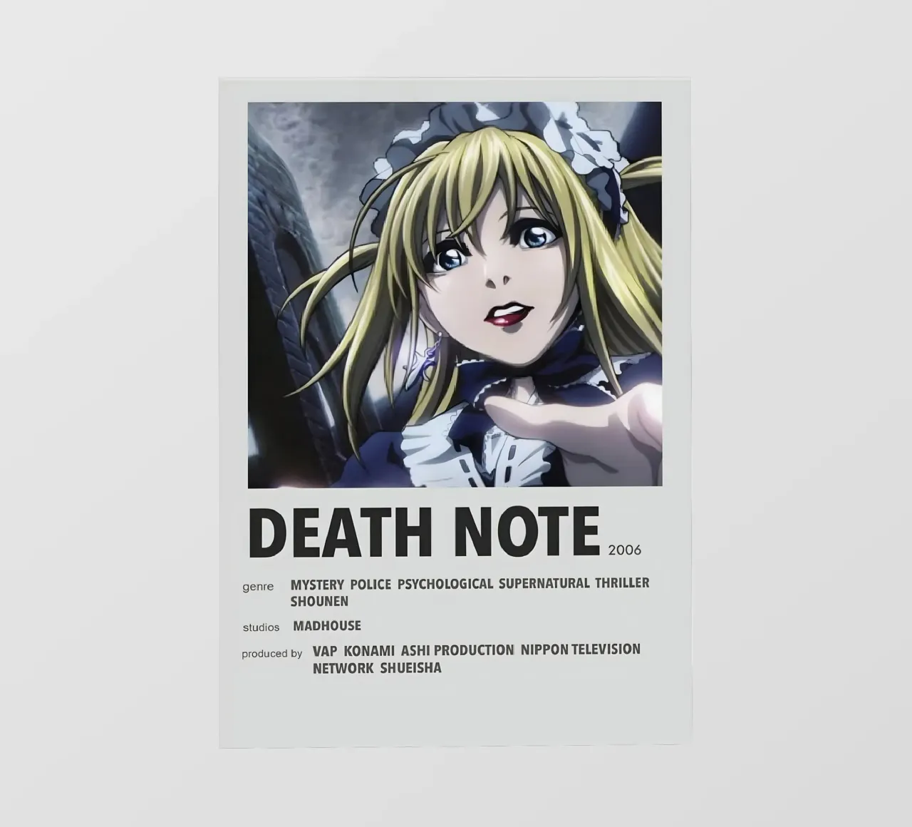 DEATH NOTE  2006 pellicola backlit da Totoya