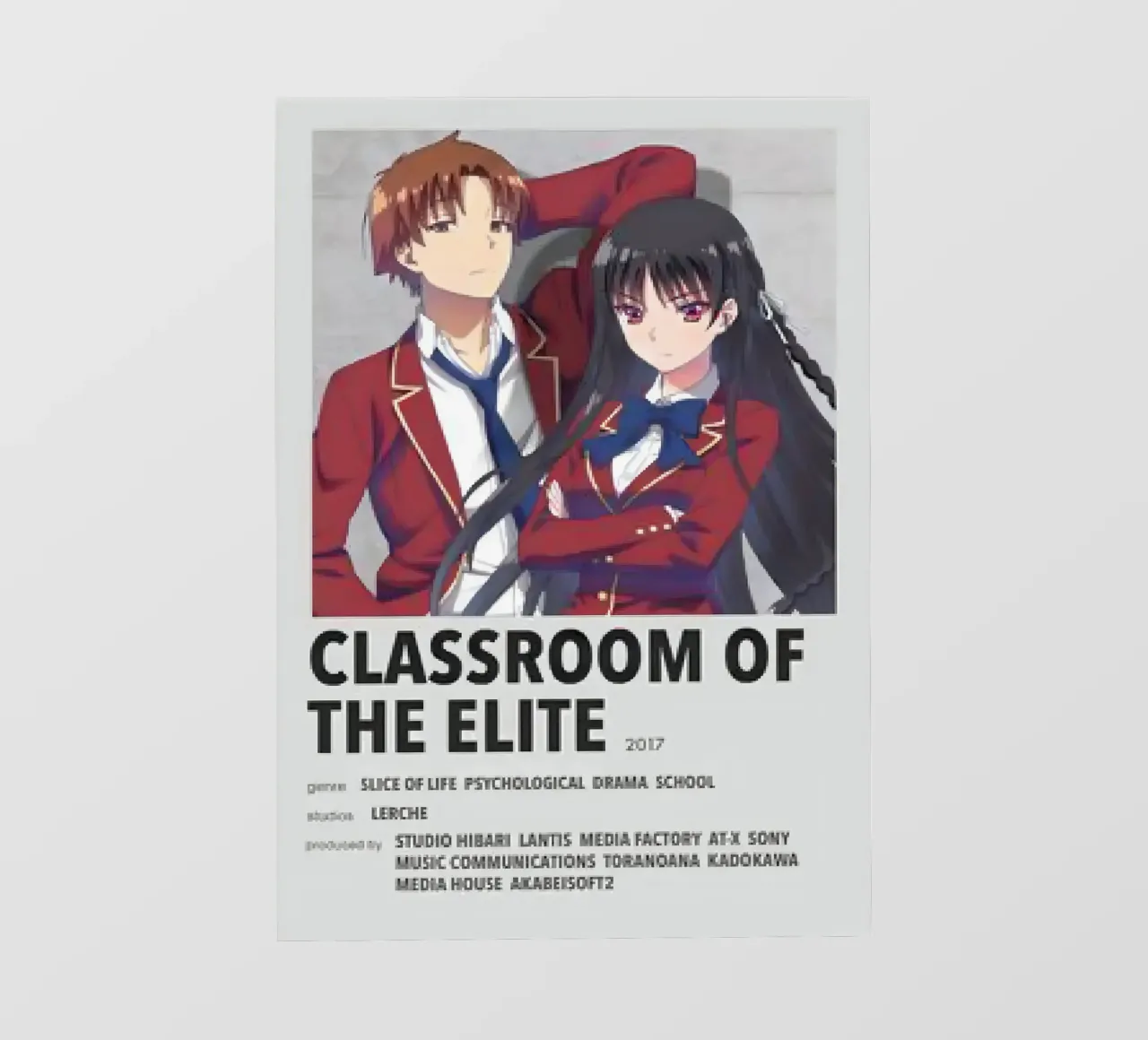 CLASSROOM OF THE ELITE 2017 pellicola backlit da Totoya