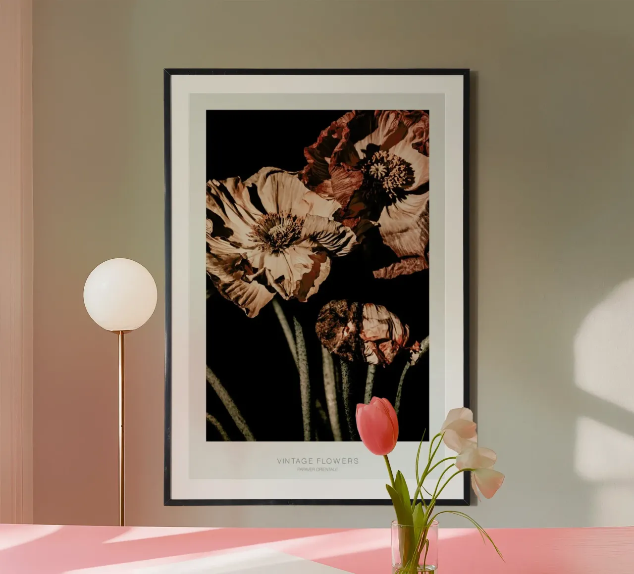 Fiori scuri d'annata Papaver Orientalis carta hahnemühle da Monika Strigel