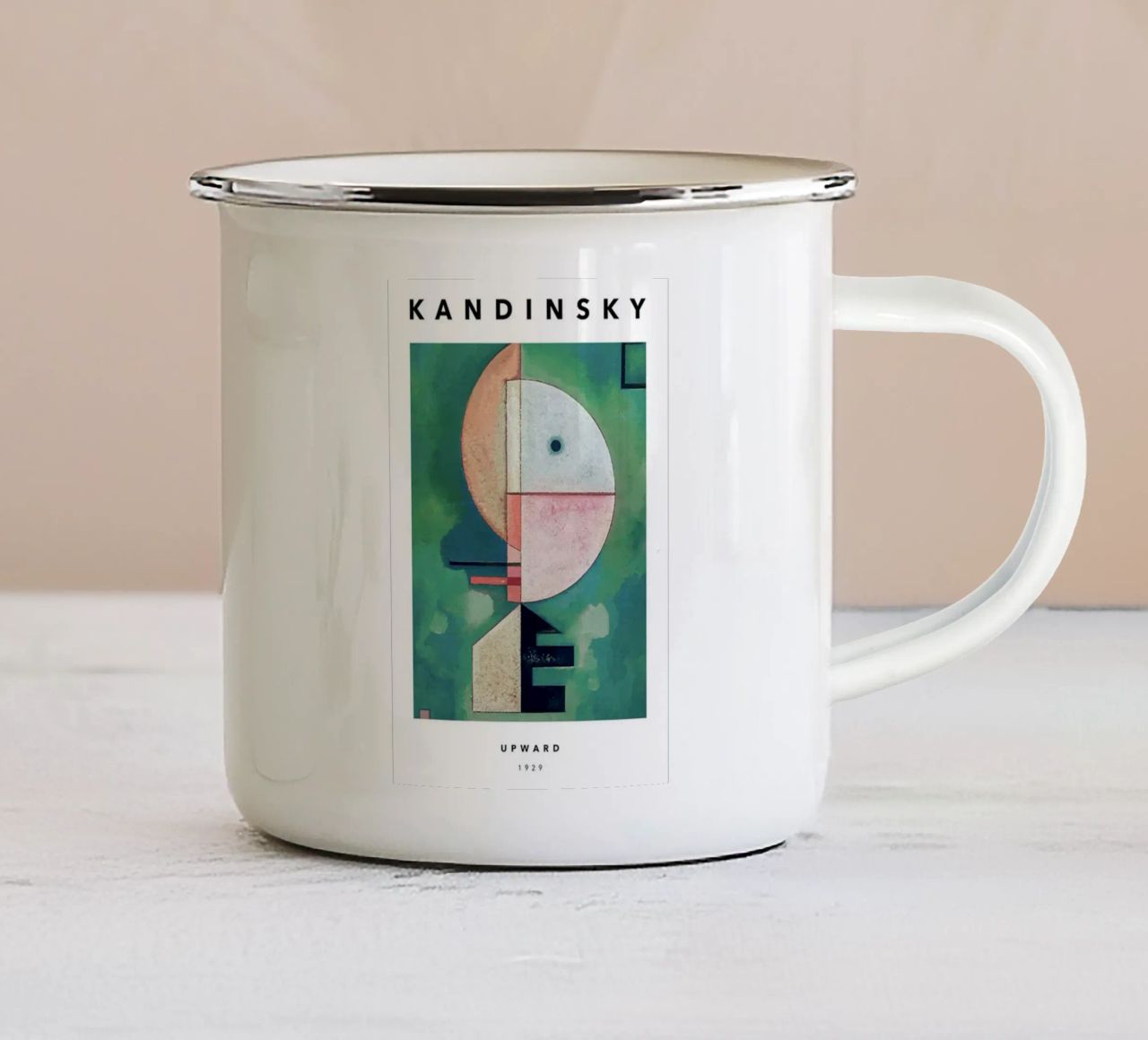 Kandinsky verso l'alto tazza in smalto da Witon name shop