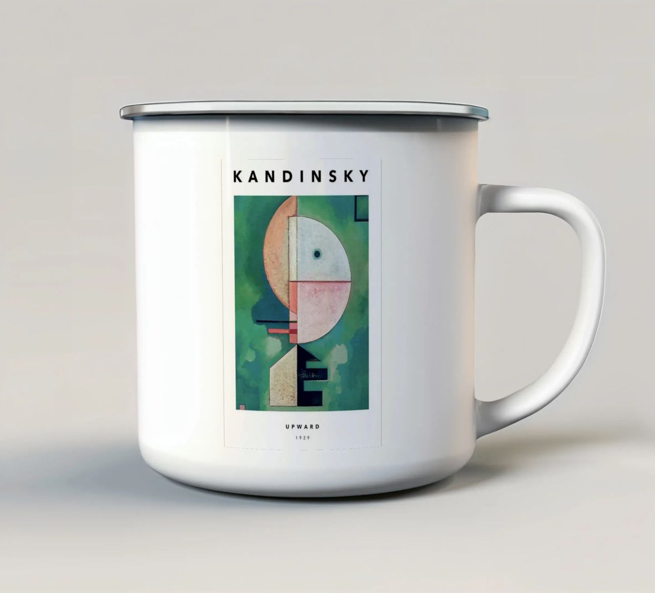 Kandinsky verso l'alto tazza in smalto da Witon name shop