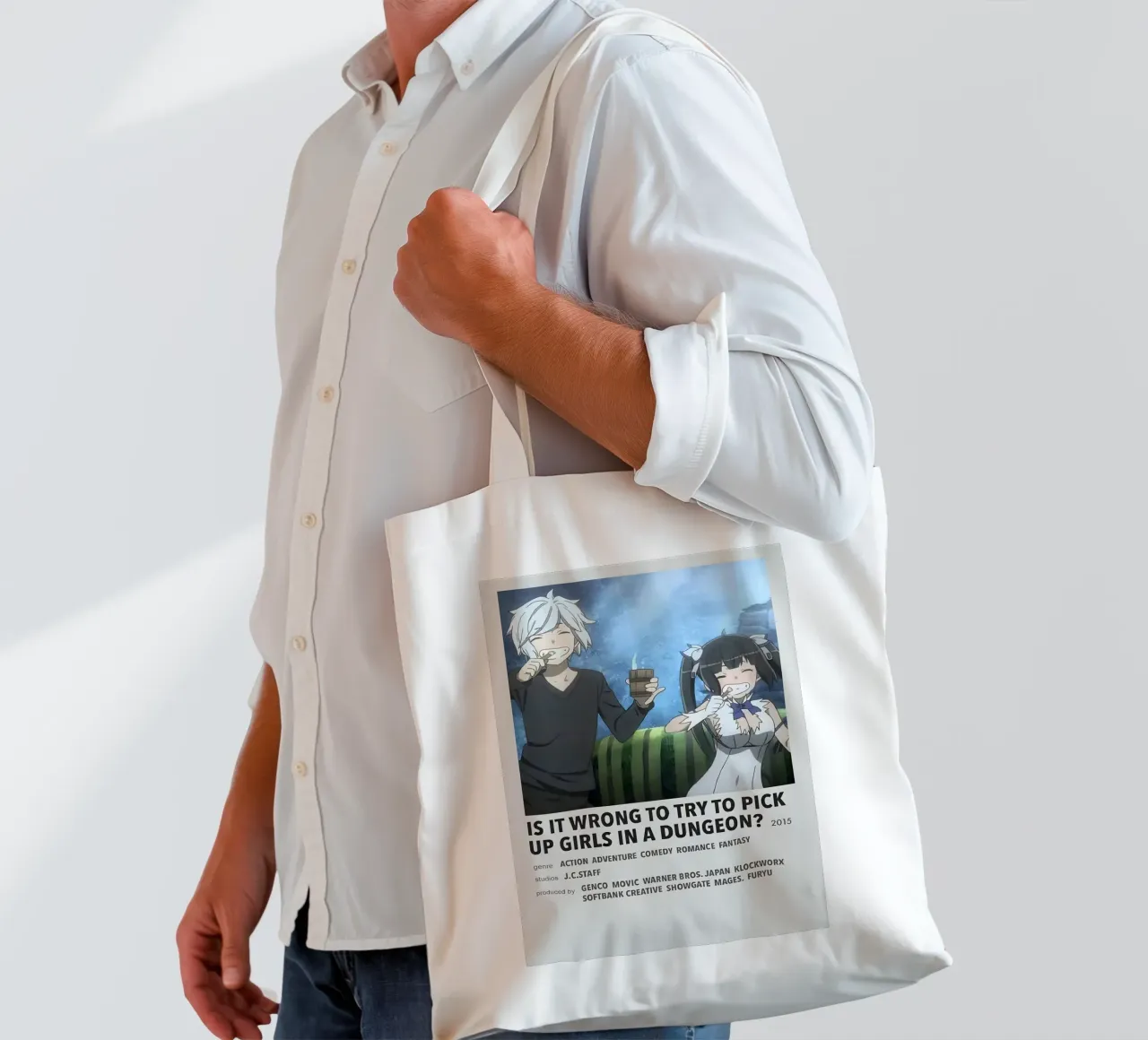 IS IT WRONG TO TRY TO PICK UP GIRLS IN A DUNGEON? 2015 borsa in juta da Totoya