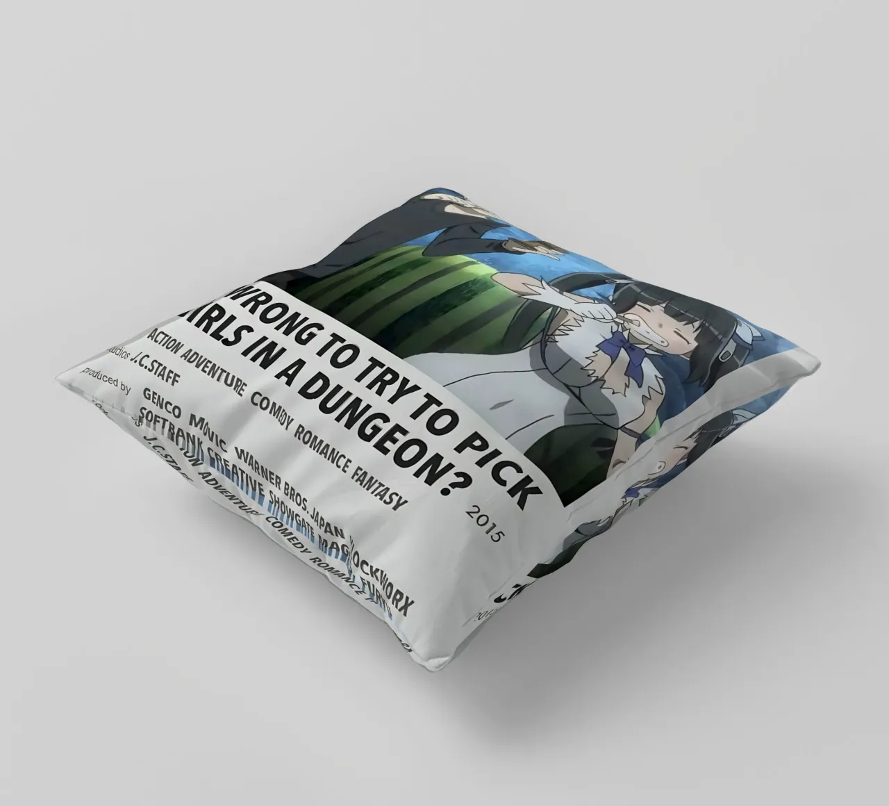 IS IT WRONG TO TRY TO PICK UP GIRLS IN A DUNGEON? 2015 cuscino da Totoya