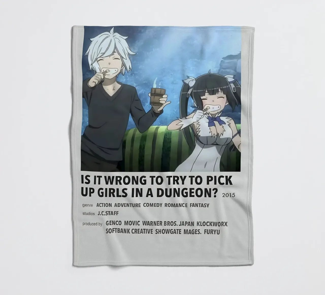 IS IT WRONG TO TRY TO PICK UP GIRLS IN A DUNGEON? 2015 coperta in pile da Totoya