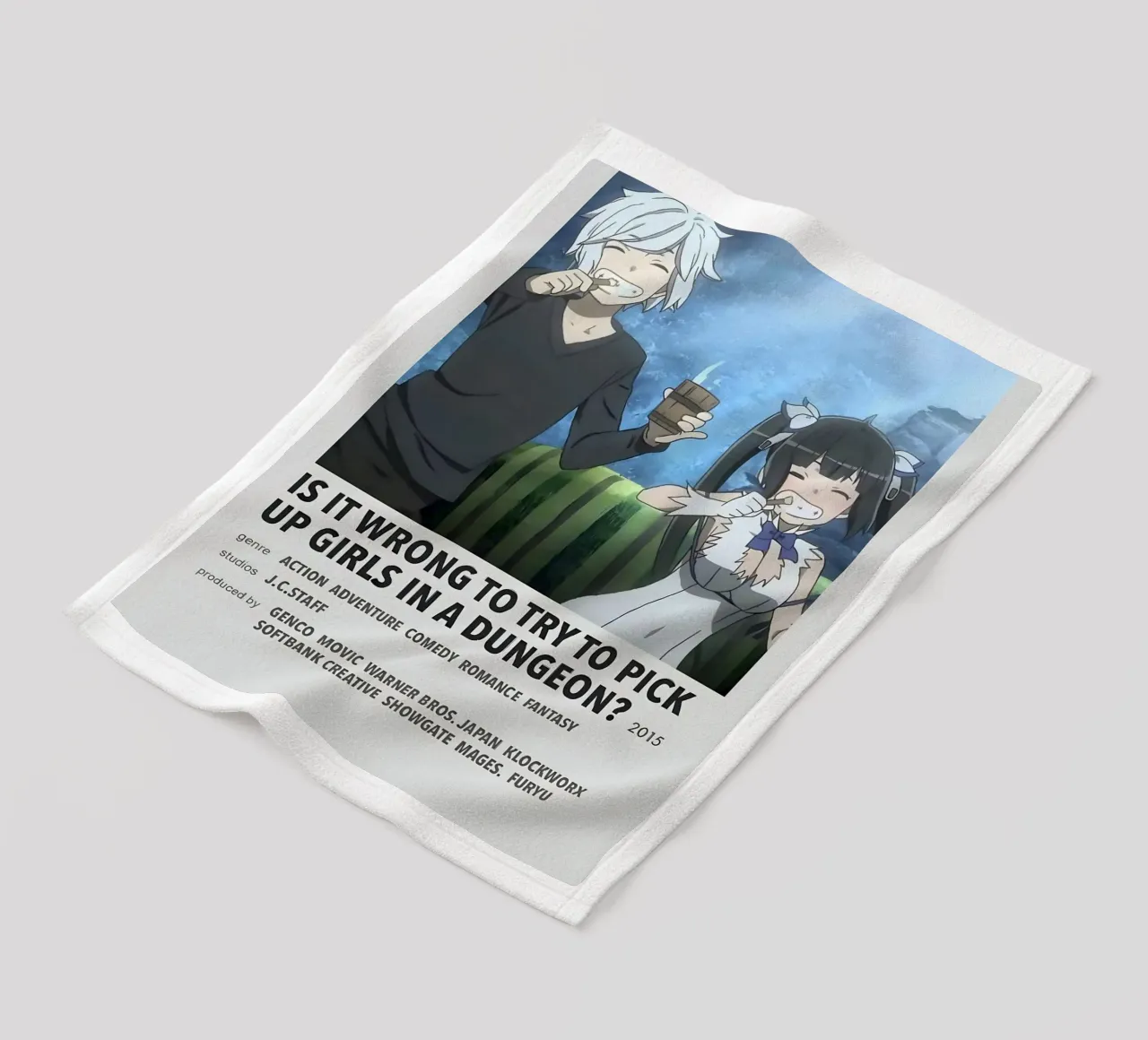 IS IT WRONG TO TRY TO PICK UP GIRLS IN A DUNGEON? 2015 coperta in pile da Totoya