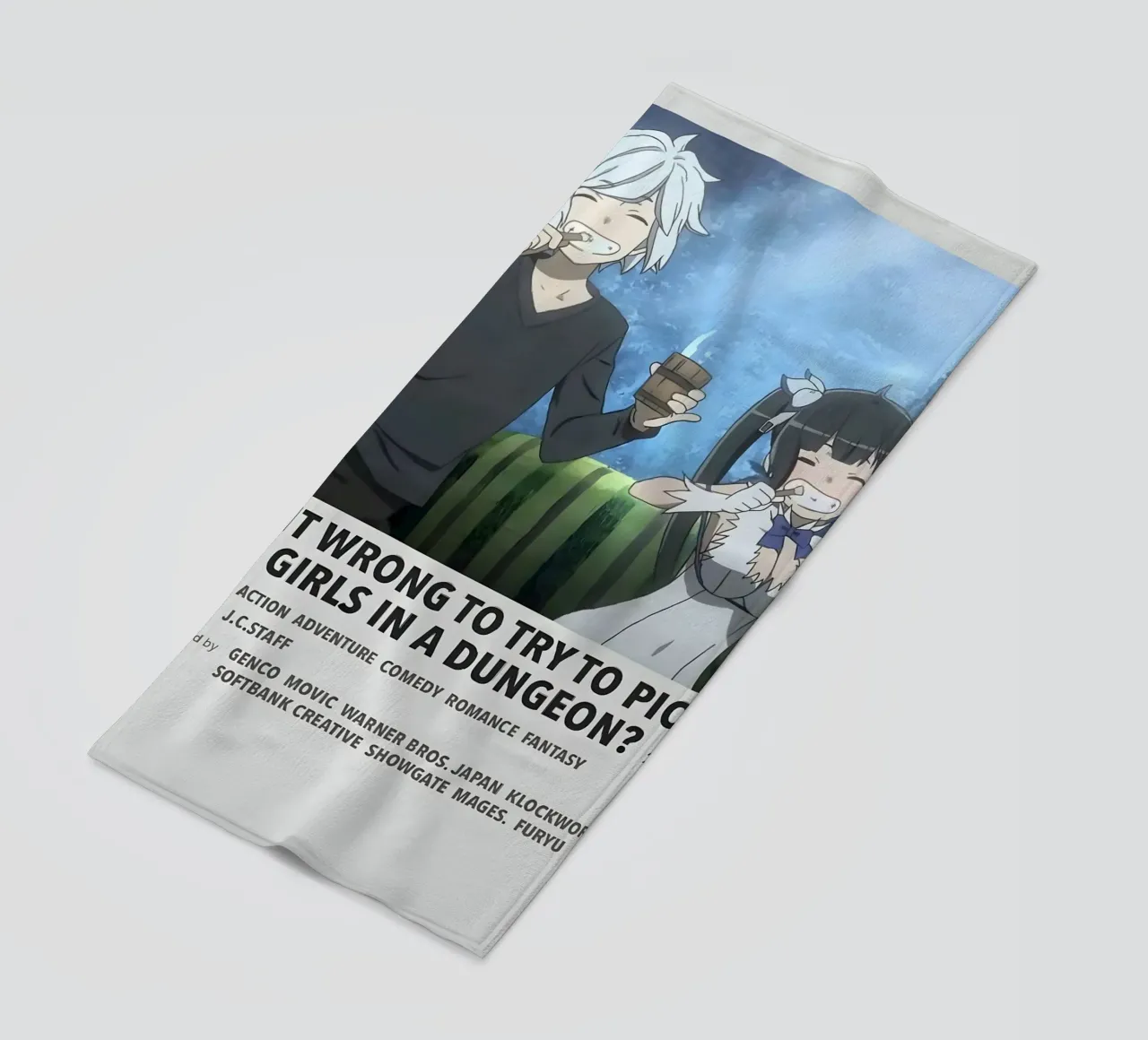 IS IT WRONG TO TRY TO PICK UP GIRLS IN A DUNGEON? 2015 telo mare da Totoya