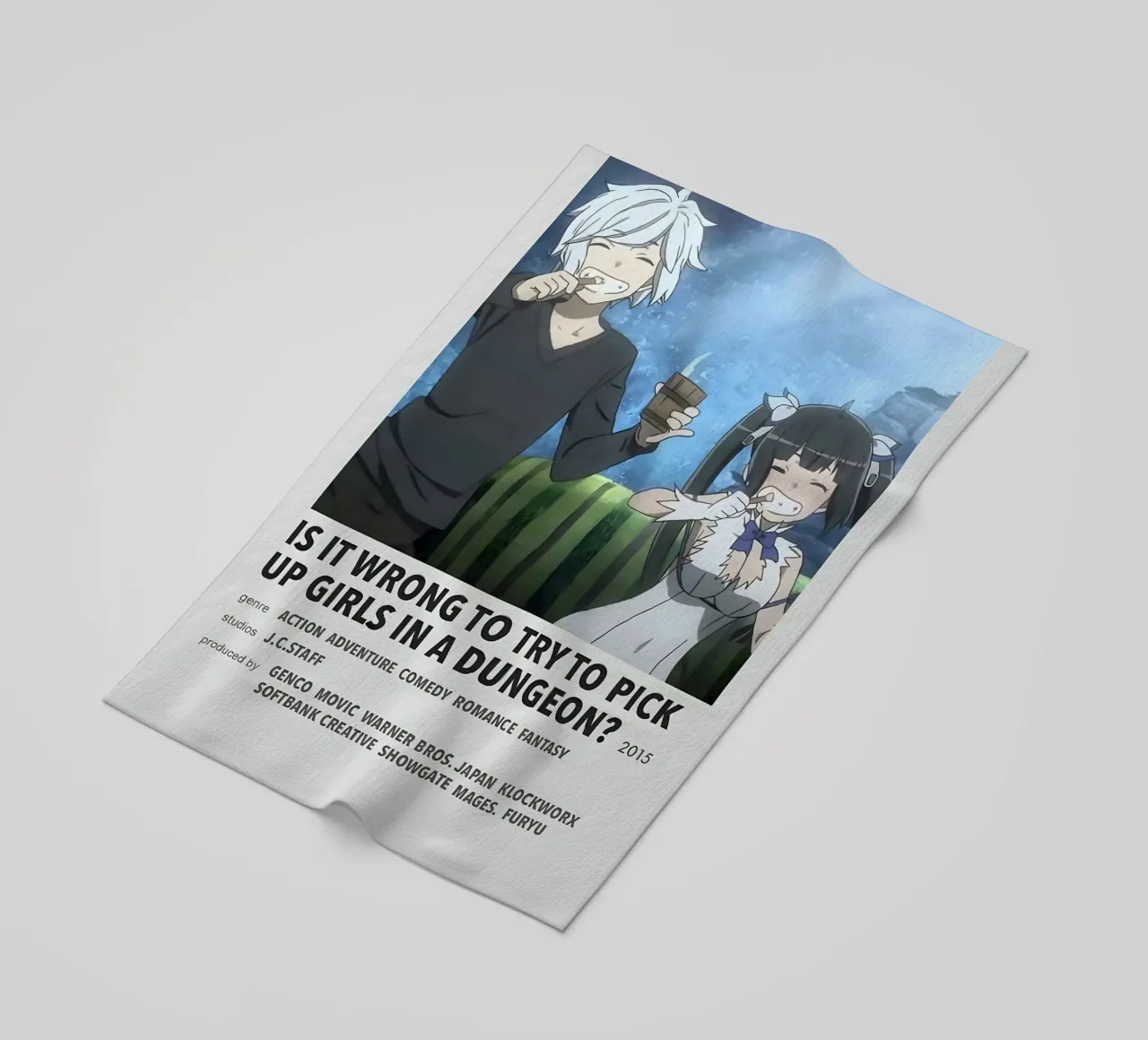 IS IT WRONG TO TRY TO PICK UP GIRLS IN A DUNGEON? 2015 telo mare da Totoya