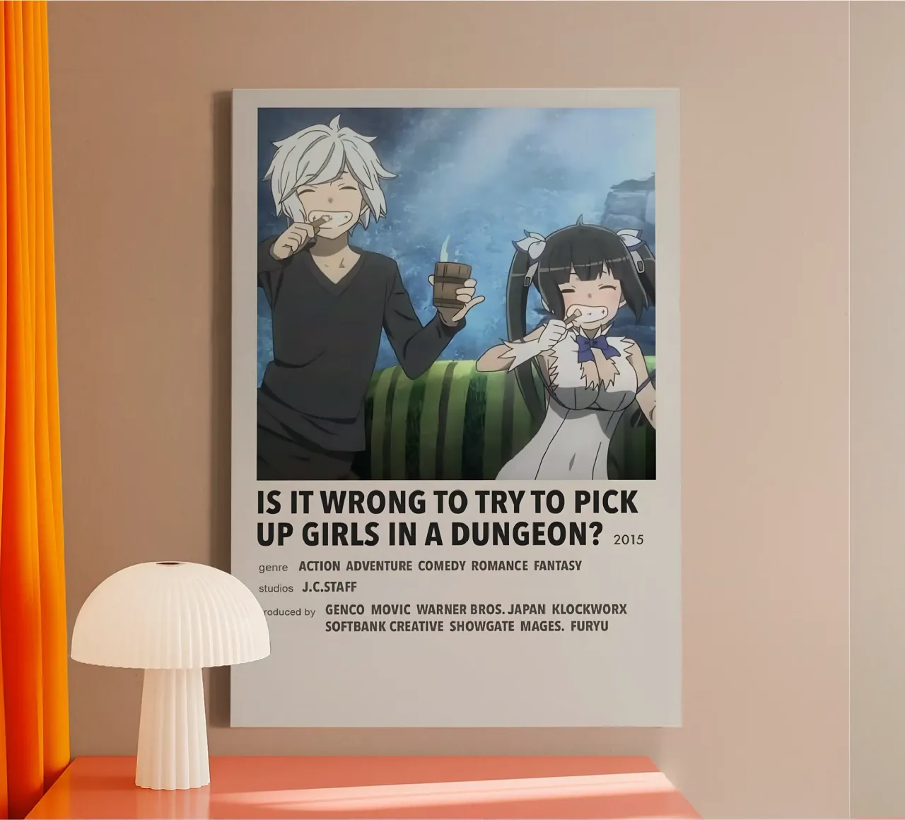 IS IT WRONG TO TRY TO PICK UP GIRLS IN A DUNGEON? 2015 lienzo de Totoya