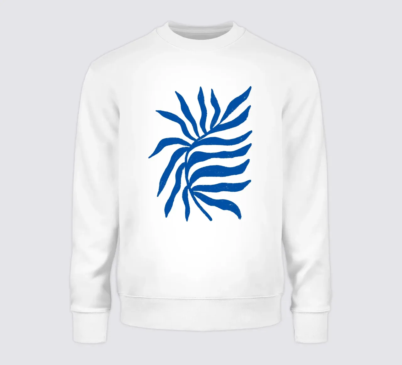 Blauer Scherenschnitt Strukturierter Zweig 2 Sweatshirt von Wackapacka