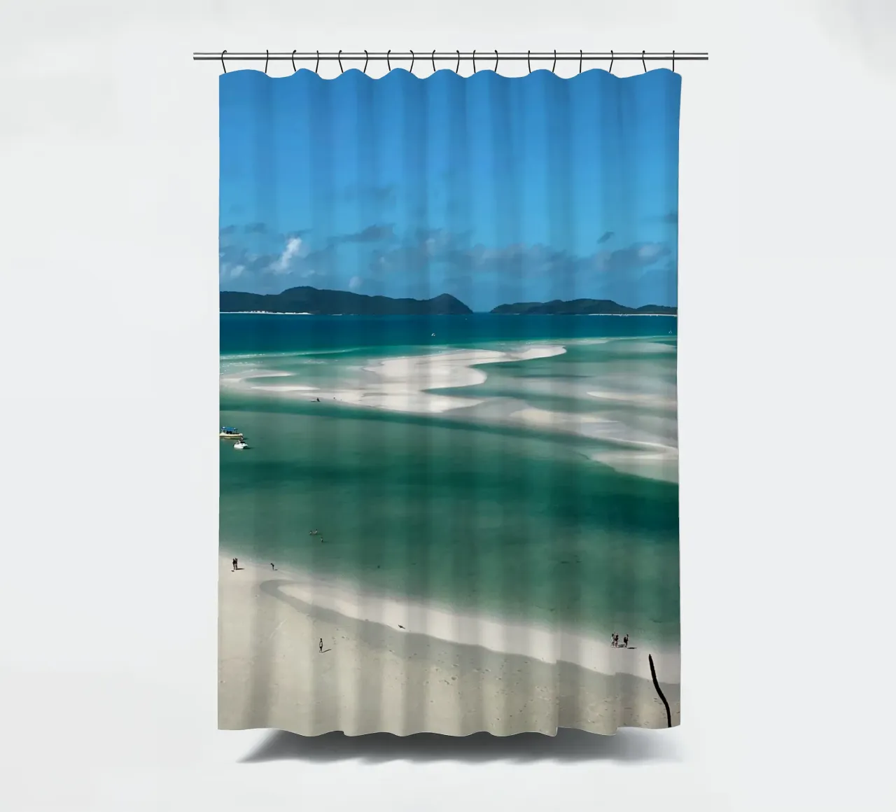 Whitehaven Beach, Whitsundays Australië, Reisfotografie douchegordijn van TheTravelClub