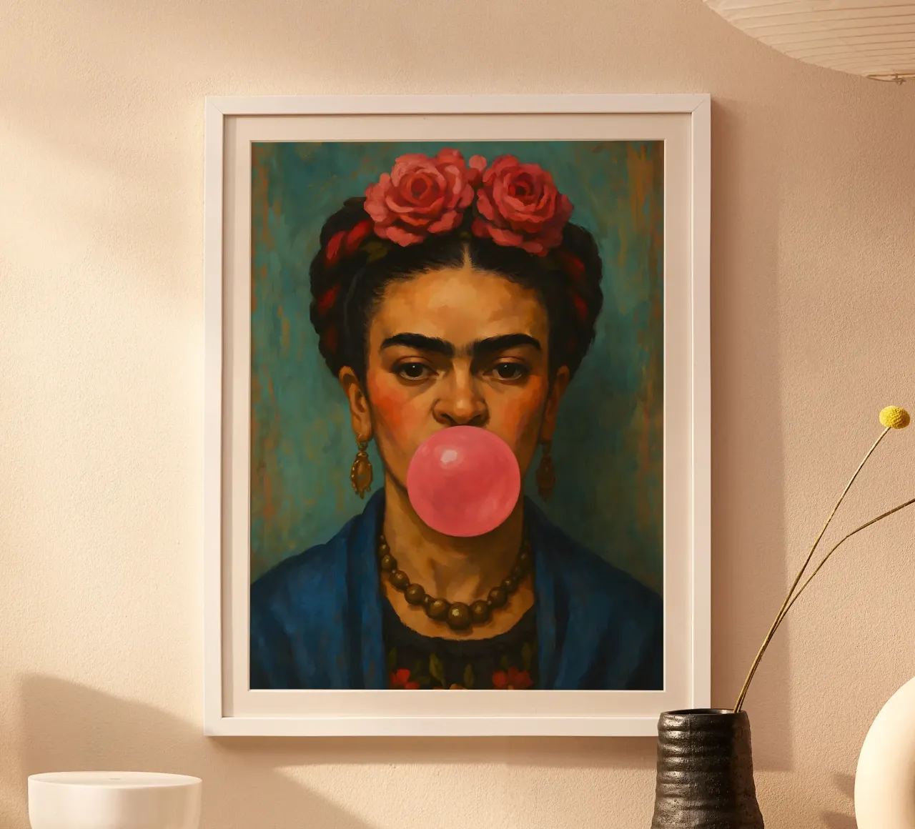 Gomma da masticare Frida Kahlo carta hahnemühle da ARTOMATIC