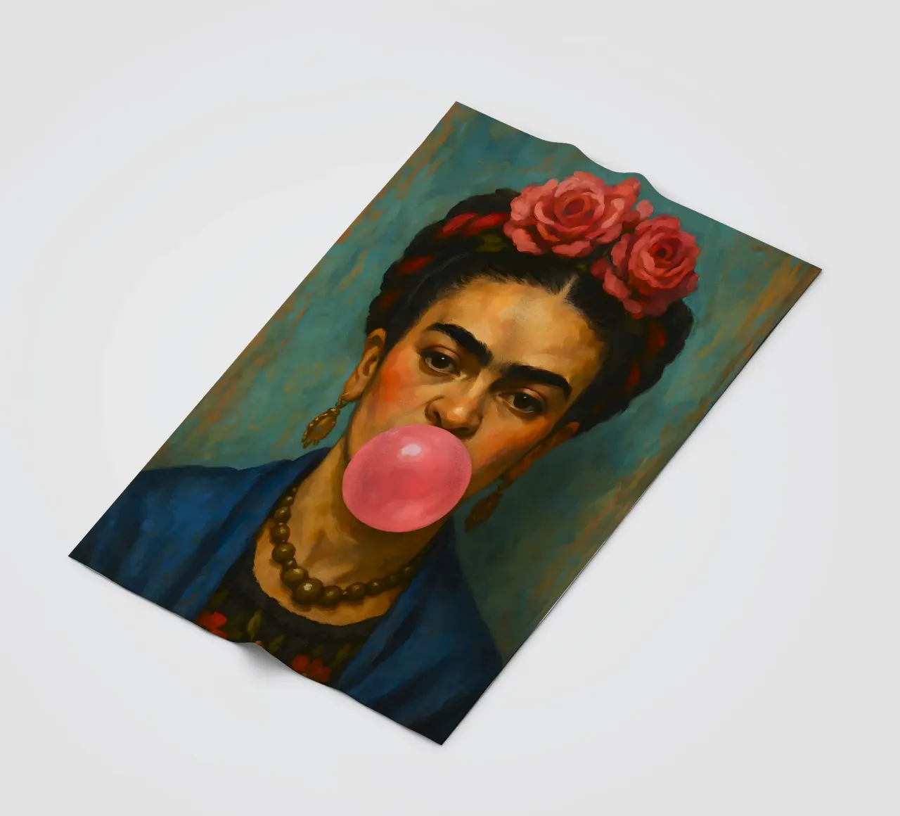 Gomma da masticare Frida Kahlo coperta in pile da ARTOMATIC