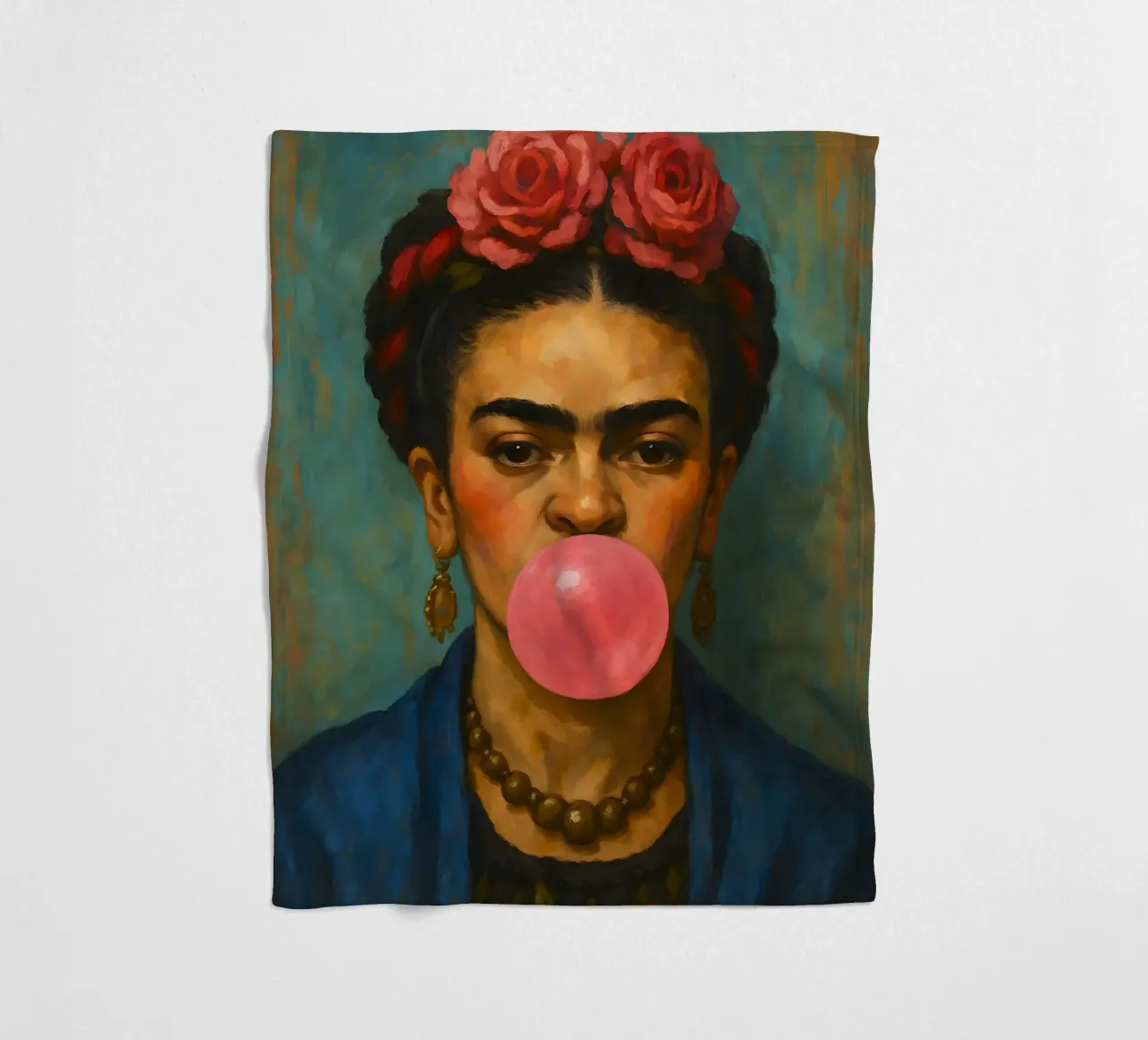Gomma da masticare Frida Kahlo coperta in pile da ARTOMATIC