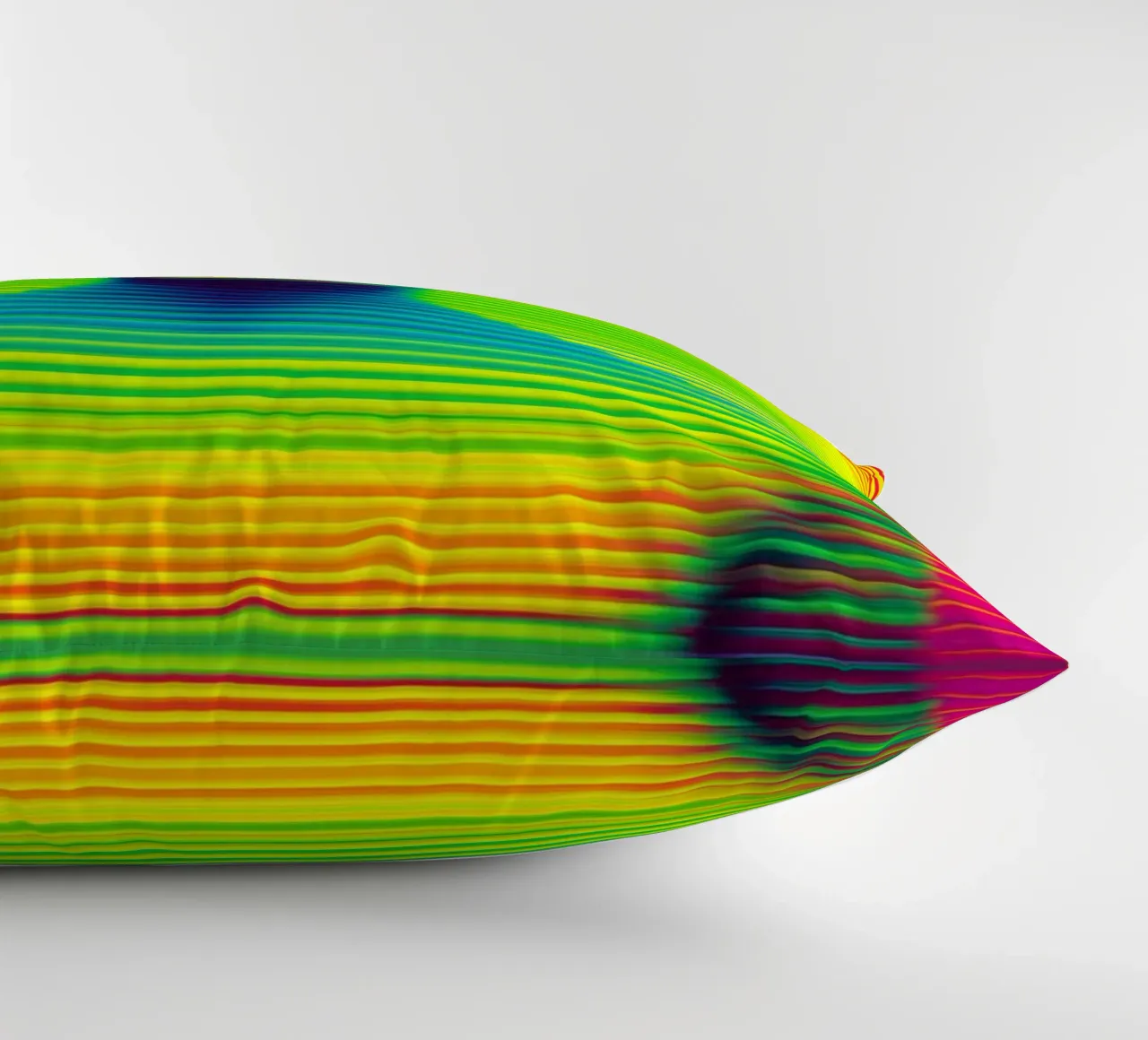 Donna al neon con occhi bendati | Digital Op-Art cuscino da Autofocus
