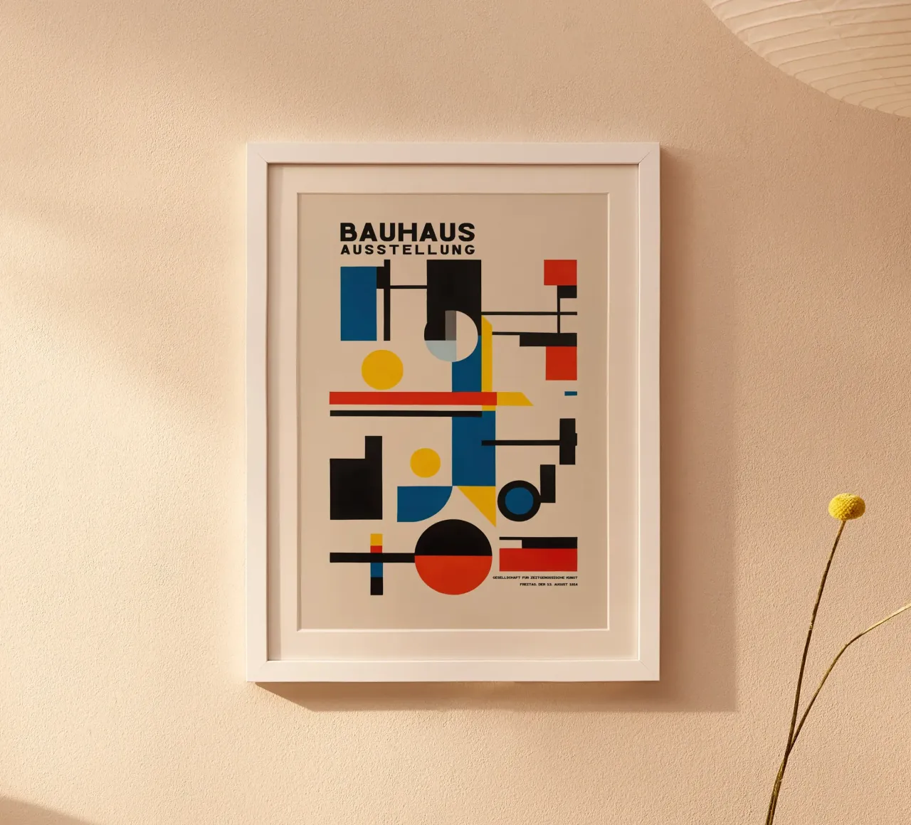 Red Circle With Blue Square hahnemühle by Piere art Shops