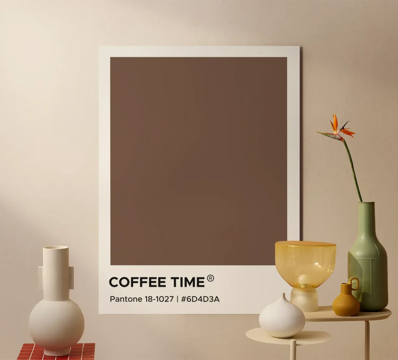 L'ora del caffè Pantone alluminio dibond da Paigaam Studio