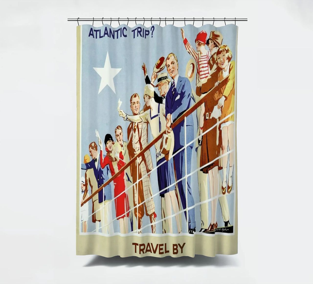 Your Holidays! Travel by the White Star Line rideau de douche de ARTOTHEK