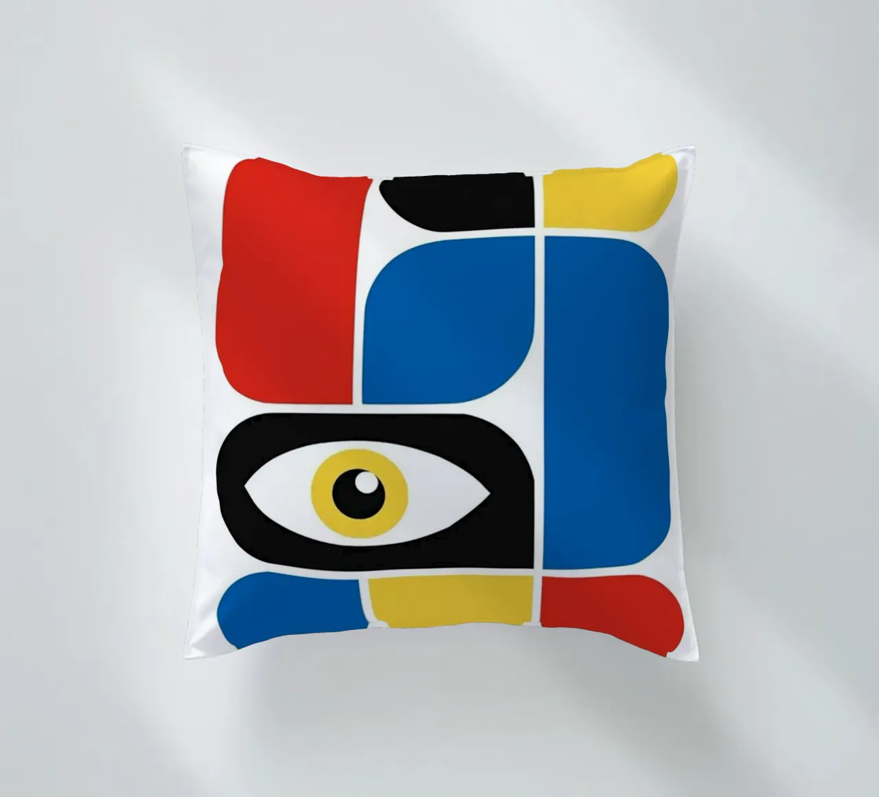 Occhio rosso e blu cuscino da Piere art Shops