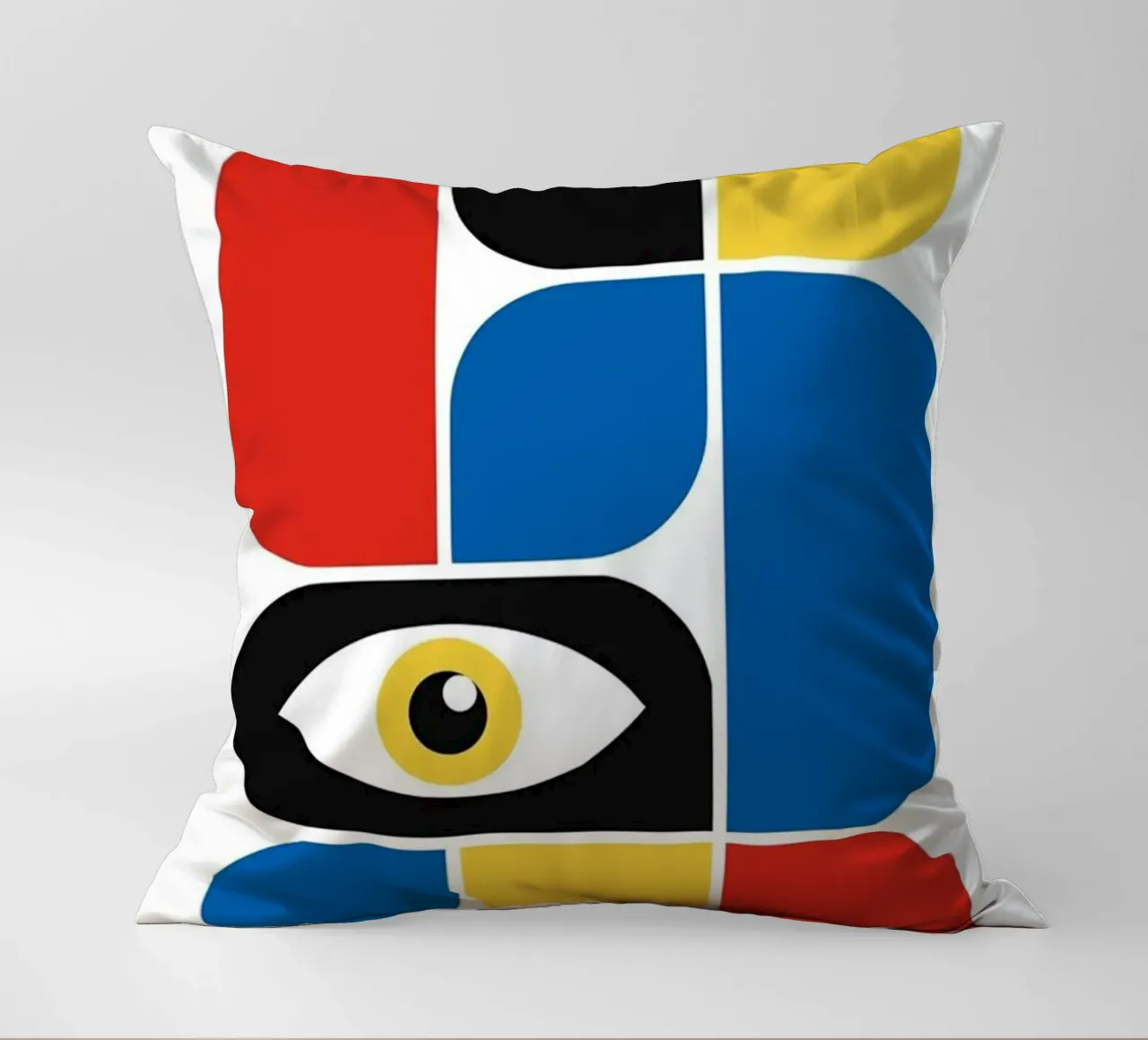 Occhio rosso e blu cuscino da Piere art Shops