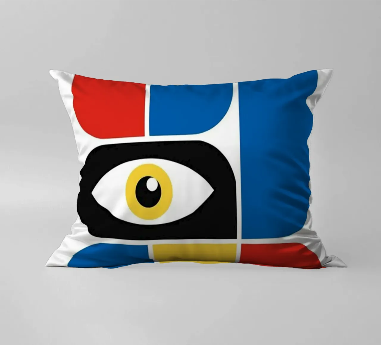 Occhio rosso e blu cuscino da Piere art Shops