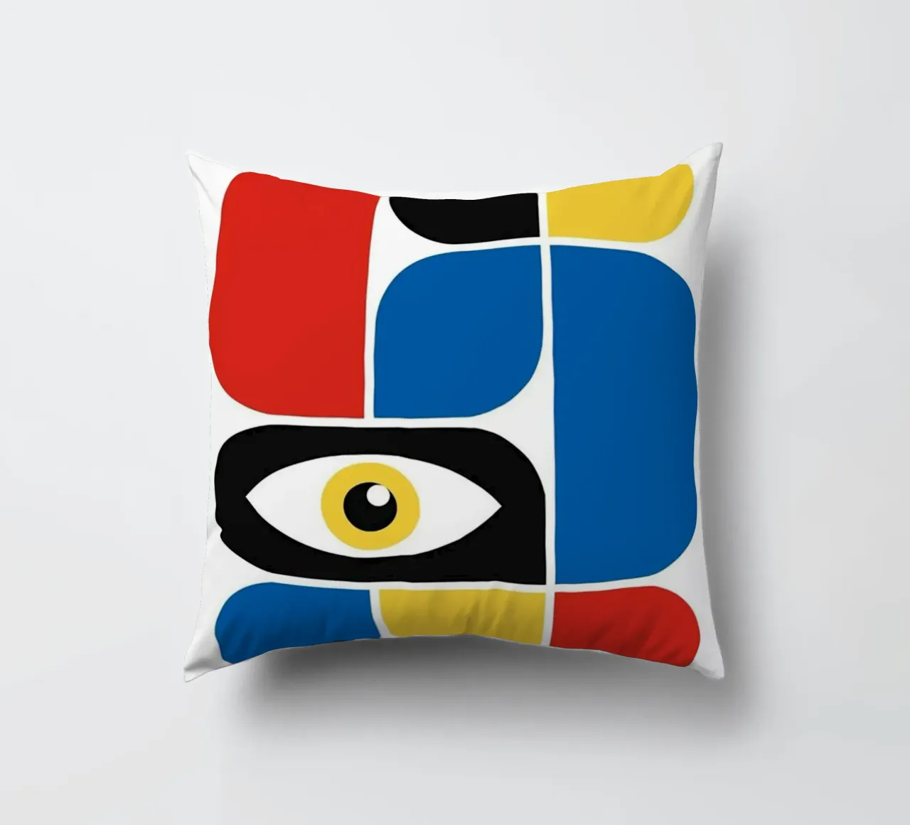 Occhio rosso e blu cuscino da Piere art Shops